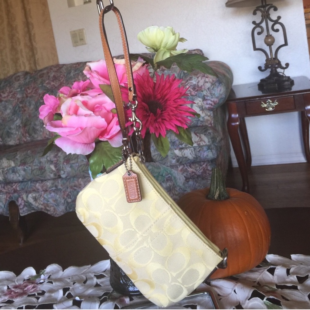Coach signature wristlet